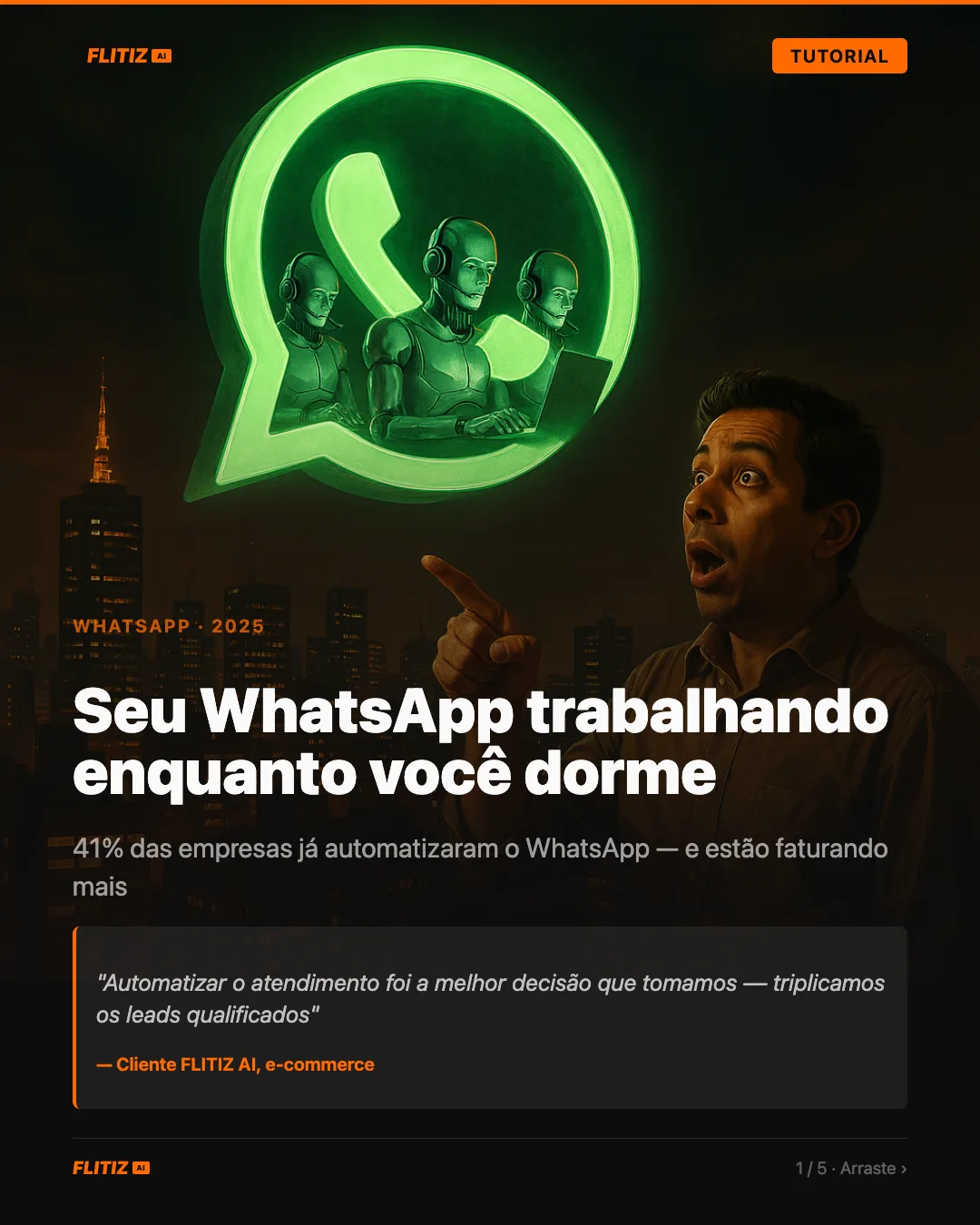 Carrossel de análise gerado pelo Posts Machine