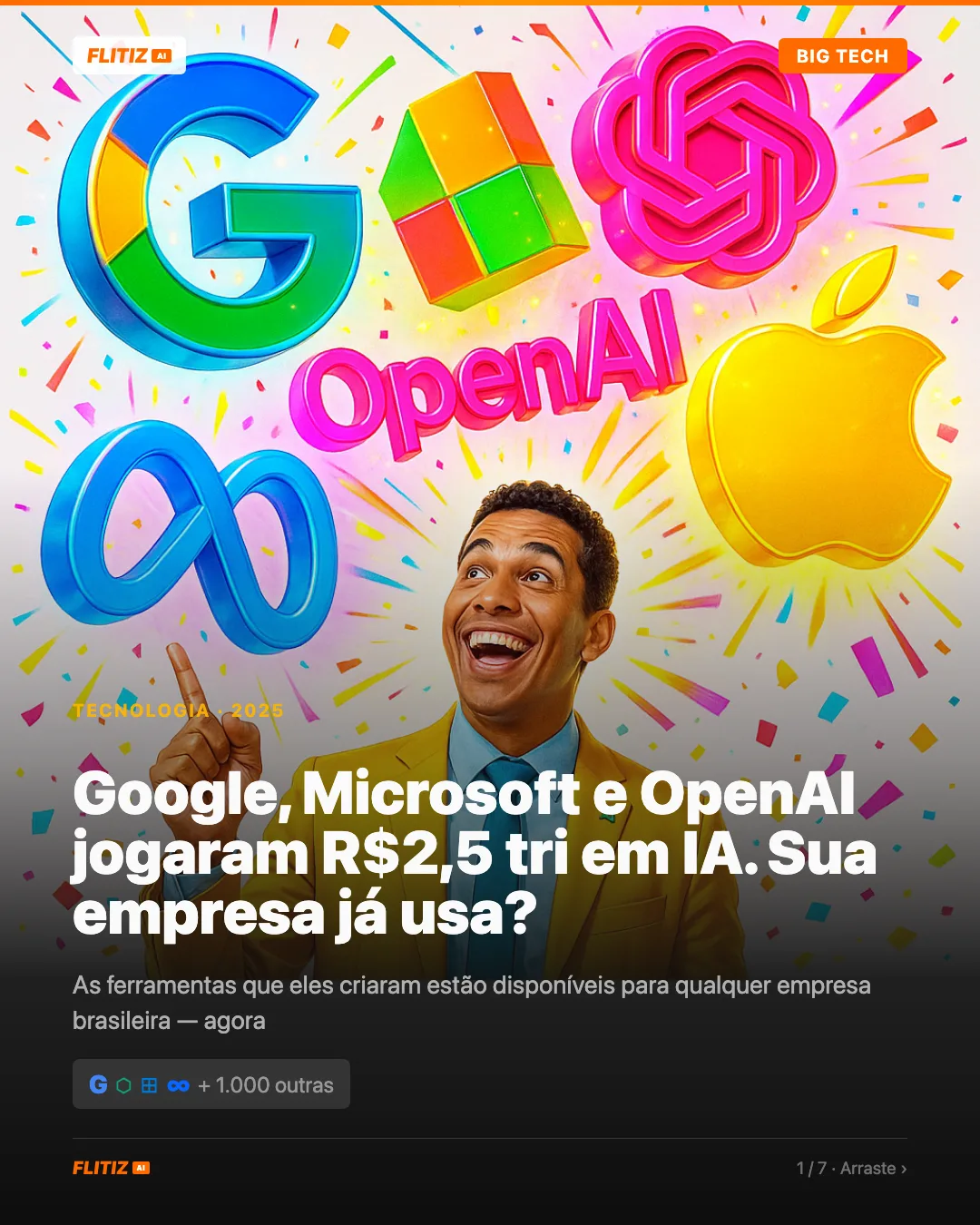 Carrossel educativo sobre IA