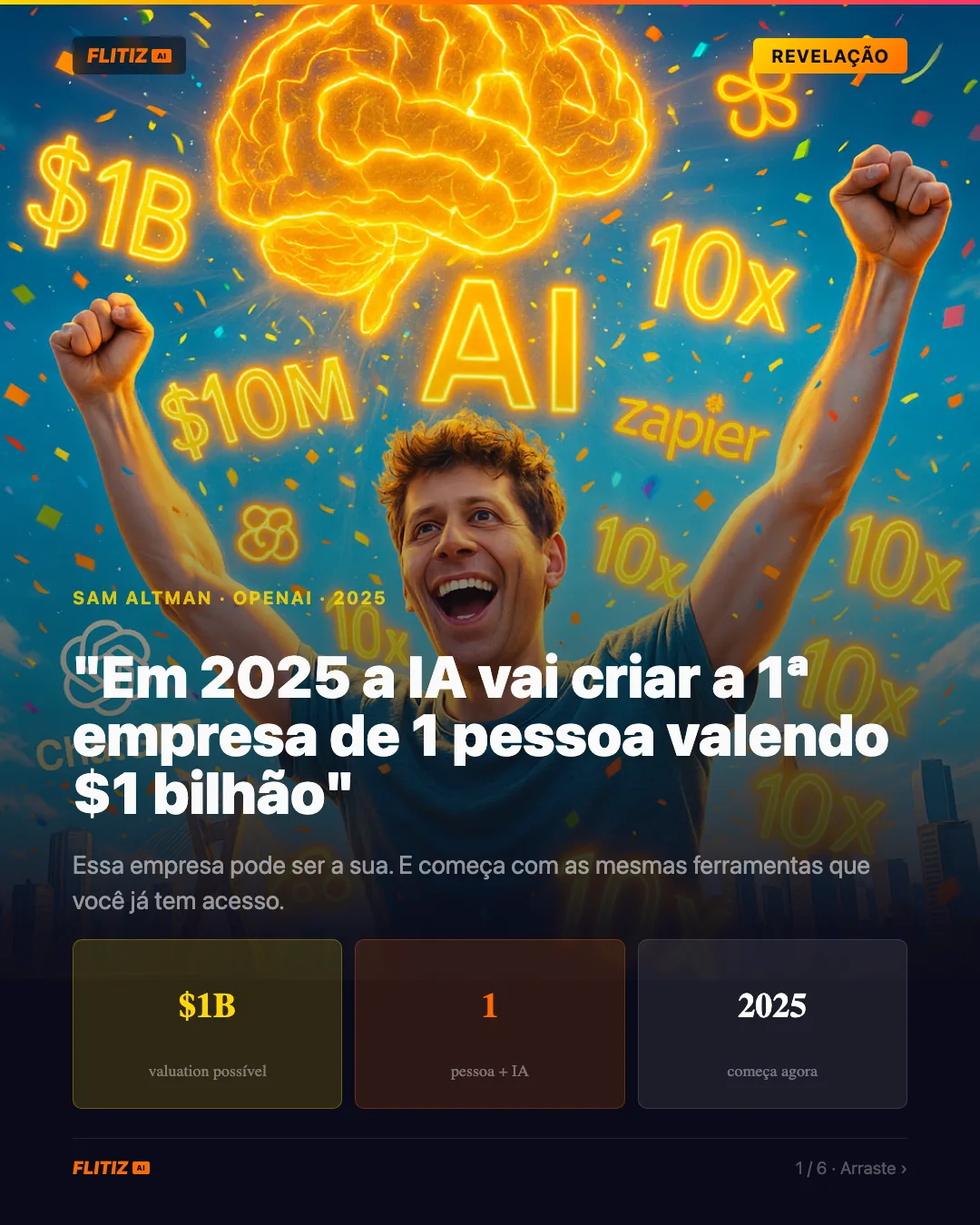 Carrossel com insight de IA